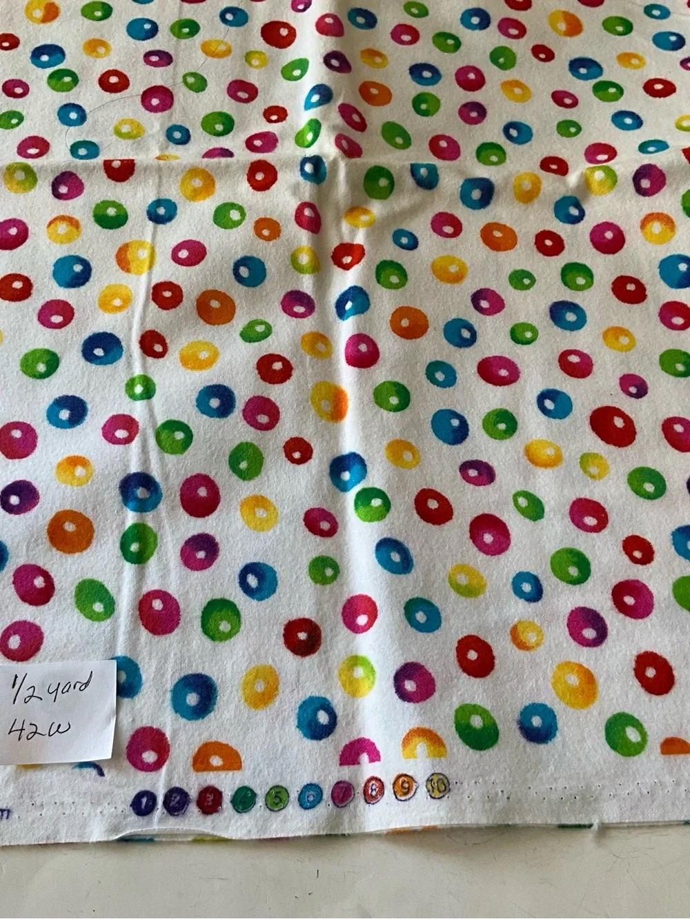 Flannel Quilting Sewing Fabric Lot Pink Green Peach Yellow White Watermelons